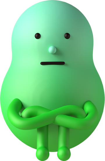 Neutral Blob 3d Character Illustration